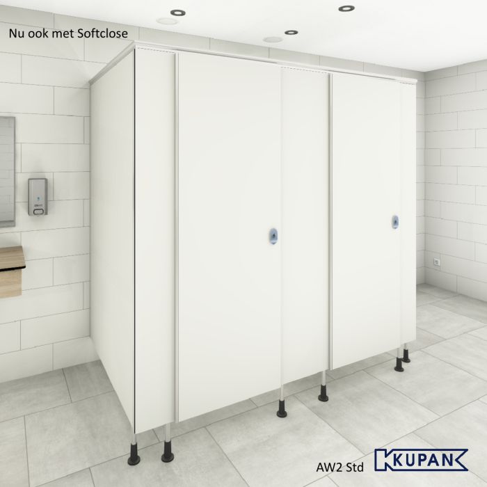 Sanitaire toiletcabine wanden softclose