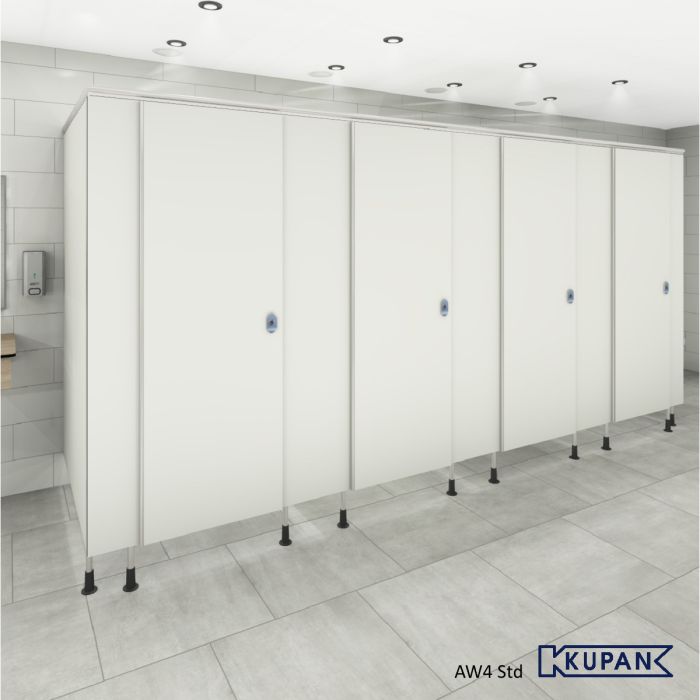 Sanitaire wc wanden en toilet cabines met softclose