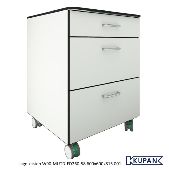 Lab Rollcontainer met 3 lades