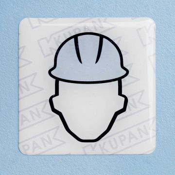 Doming sticker veiligheidshelm