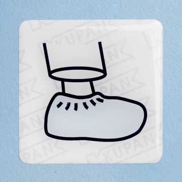Doming sticker overschoenen