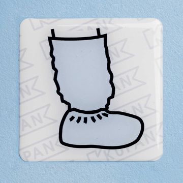 Doming sticker disposable laarshoezen