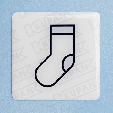 Doming sticker disposable sokken