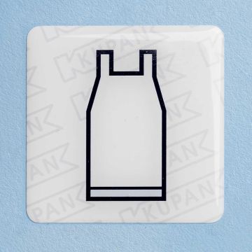 Doming sticker disposable schort