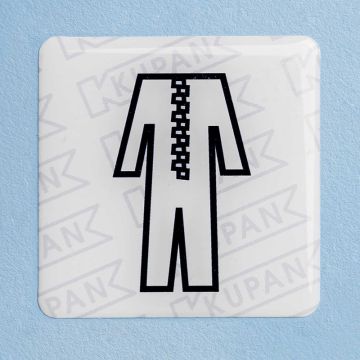 Doming sticker disposable overall