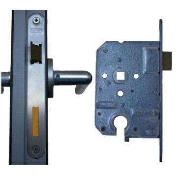 NEMEF 1269/17 slot met RVS voorplaat, voor eurocylinder DIN