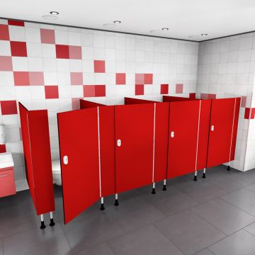 Restroom Toilet Partitions in Solid Phenolic Core