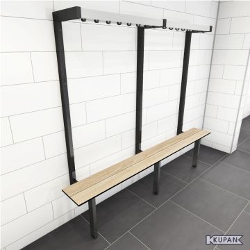 Wand bank kleedkamer