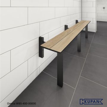 Wandbank met vloer steun