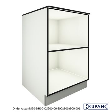 Onderkast op plint open schappen