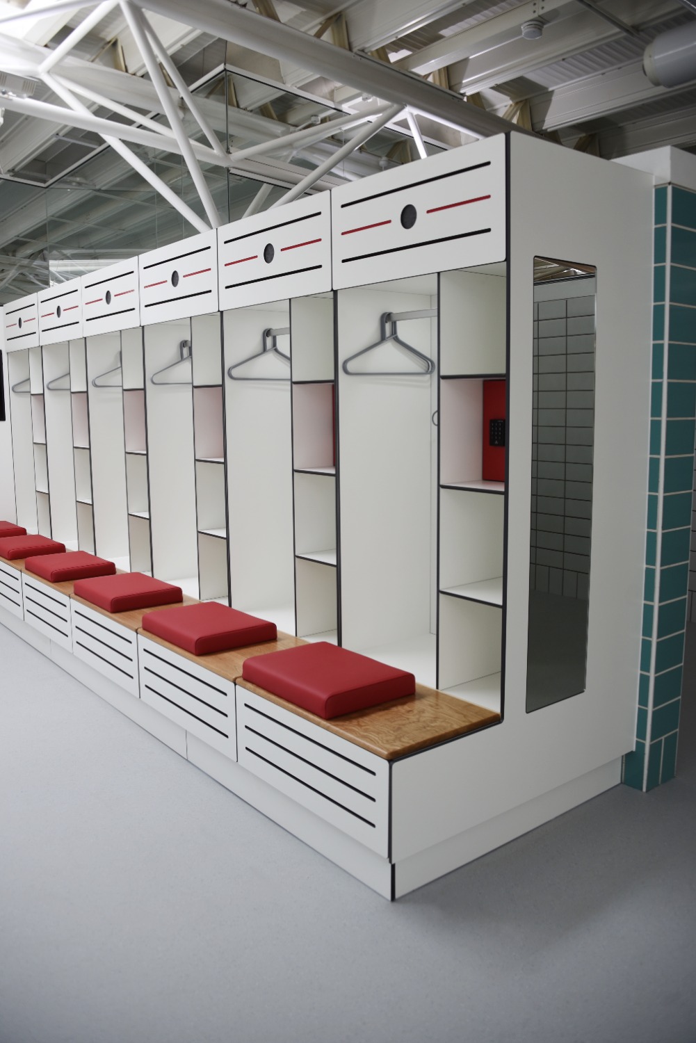 Players locker, soccer